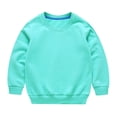 thumbnail image 1 of Viluyesy Boys Girls Sweatshirt, Long Sleeve Solid Color Cotton Casual Active Fashion Tops Mint Green 5T, 1 of 3