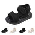 thumbnail image 1 of Viluyesy Boys Sandals - Toddler Open Toe Fabric Walking Shoes - Summer Casual Beach Non-Slip Lightweight Infant First Walker Sandal Black Size 8, 1 of 10