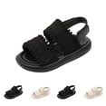 thumbnail image 1 of Viluyesy Boys Spring Summer Casual Sandals Two-Way Open Toe Beach Shoes for Kids, Solid Color Adjustable Flip Flop Sandals Beige Size 8, 1 of 10