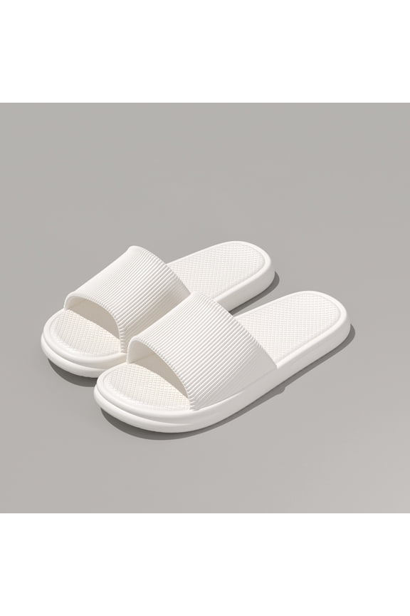 Cloud Slide Sandals for Womens, Anti-Slip Shower Slippers Comfort Soft Sole Bedroom Casual Indoor Outdoor Shoes White