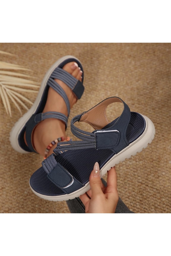 Comfort Sandals for Womens, Arch Support Soft Sole Open Toe 2026 Casual Walking Shoes Blue US9