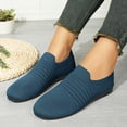 thumbnail image 1 of Viluyesy Flats for Womens, Mesh Breathable Round Toe Slip-On Comfortable Shallow Casual Shoes Blue, 1 of 9