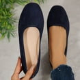 thumbnail image 1 of Viluyesy Flats for Womens, Round Toe Wide Width Shallow Slip On Casual Walking Ballet Shoes Blue US7, 1 of 7