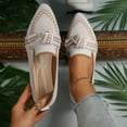 thumbnail image 1 of Viluyesy Flats for Womens, Shallow Comfort Pointed Toe Wide Width Elegant Casual Office Ballet Shoes White, 1 of 9