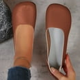 thumbnail image 1 of Viluyesy Flats for Womens, Shallow Comfort Solid Color Round Toe Casual Slip-On Ballet Shoes Brown, 1 of 7