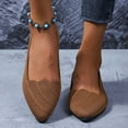 thumbnail image 1 of Viluyesy Flats for Womens, Slip-On Pointed Toe Comfort Breathable Casual Shallow Ballet Shoes Brown, 1 of 5