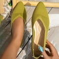 thumbnail image 1 of Viluyesy Flats for Womens, Soft Sole Knit Breathable Comfortable Pointed Toe Spring Summer Casual Walking Shoes Yellow 8.5, 1 of 7