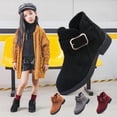 thumbnail image 1 of Viluyesy Girls Ankle Boots Comfortable Winter Warm Slip On Shoes Kids Princess Boots Wine Size 2T, 1 of 9