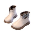 thumbnail image 1 of Viluyesy Girls Boots Round Head Keep Warm Arch Support Soild Color Casual Fashion Fall and Winter Shoes for Girls White US 2 M, 1 of 9