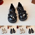 thumbnail image 1 of Viluyesy Girls Bow Mary Jane Shoes, Toddler Patent Leather Soft Sole Flats, Non Slip Hook Loop Casual Dress Shoes for School Black Size 13, 1 of 6