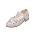 thumbnail image 1 of Viluyesy Girls Flat Princess Sandals, Soft Sole Ankle Strap Round Toe Floral Comfortable Casual Dressy Shoes Blue, 1 of 9