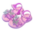 thumbnail image 1 of Viluyesy Girls Flat Sandals, Ankle Strap Rhinestone Pearl Open Toe Summer Casual Party Princess Shoes Purple, 1 of 5