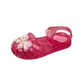 thumbnail image 1 of Viluyesy Girls Jelly Sandals, Ankle Strap Round Toe Rubber Sole Kids Fashion Princess Beach Shoes Hot Pink, 1 of 9