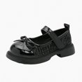 thumbnail image 1 of Viluyesy Girls Mary Janes Kids Bowknot Platform Tweed Patent Leather Shoes Black Size 13 Little Kids, 1 of 5