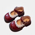 thumbnail image 1 of Viluyesy Girls Mary Janes Kids Scalloped Edge Patent Leather Shoes Wine Size 13.5 Little Kids, 1 of 9