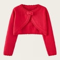 thumbnail image 1 of Viluyesy Girls Shrug Cardigan, Knitted Cover Up Lightweight Long Sleeve Dress Cropped Sweater Red 3T, 1 of 7