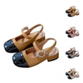 thumbnail image 1 of Viluyesy Girls’ Summer Slides Soft-Sole Pearl Princess Flats with Hook-and-Loop Closure for Big Kids, Fashionable Closed-Toe Casual Sandals Silver Size 1 M, 1 of 8