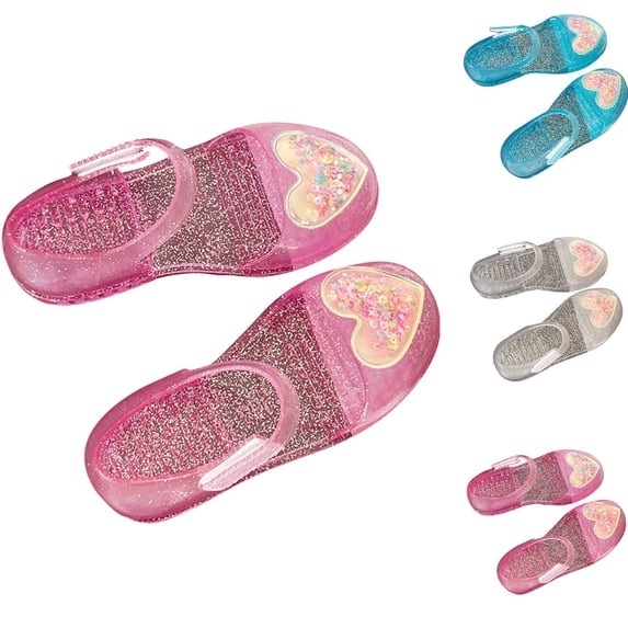 Viluyesy Girls' Water Play Sandals with Soft Soles, Toe Protection, and Breathable Drainage Holes Summer Beach Shoes Pink Size 14.5