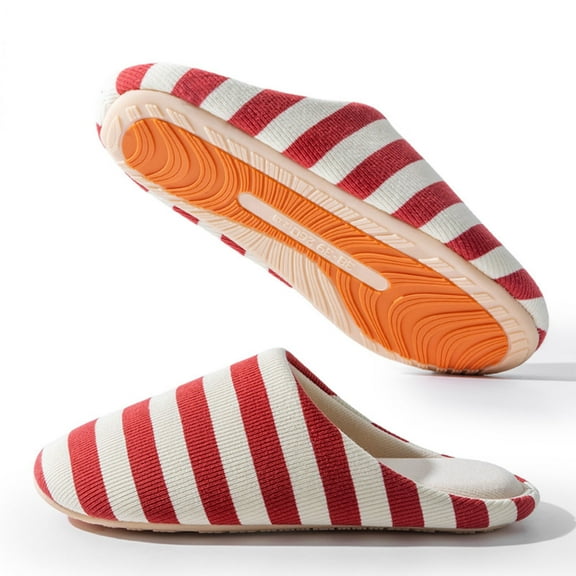 Viluyesy Indoor Slippers for Womens, Slip On Memory Foam Soft Sole Closed Toe Casual Cozy House Slipper Red