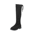 thumbnail image 1 of Viluyesy Kid Girls Boots Side Zipper Keep Warm Soft Sole Arch Support Flat Bottom Fall and Winter Shoes for Girls Black US 11.5, 1 of 9