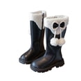 thumbnail image 1 of Viluyesy Kid Girls Boots Side Zipper Knee Length Soild Color Arch Support Thick Bottom Fall and Winter Shoes for Girls Black US 13, 1 of 9
