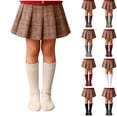 thumbnail image 1 of Viluyesy Kids Girls Knee-High Socks Fleece Lined Stretchy Ribbed Cuff Socks Non-Slip School Long Socks for Girls Brown Size Free Size, 1 of 5