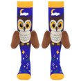 thumbnail image 1 of Viluyesy Kids Girls Knee High Socks with Cartoon Prints Soft Cotton Stretchy Ribbed Cuff Socks Blue Size Free Size, 1 of 4
