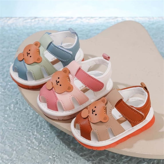 Viluyesy Kids Soft-Soled Walking Sandals with Whistle Sound Toddler Summer Comfort Sandals Green Size 20