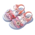 thumbnail image 1 of Viluyesy Little and Big Girls Sandals, Floral Pearl Open Toe Non-Slip Summer Casual Party Princess Shoes Pink, 1 of 7