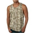 thumbnail image 1 of Viluyesy Mens Muscle Tank Tops, Loose Soft Camouflage Graphic Sleeveless Trendy Workout Athletic Shirt White XL, 1 of 3
