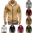 thumbnail image 1 of Viluyesy Mens Sweatshirts Casual Fashion Regular Fit Full Zipper Fleece Lined Hoodies Fall and Winter Clothes for Men Gray Size M, 1 of 6
