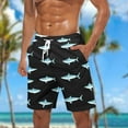 thumbnail image 1 of Viluyesy Mens Swim Trunks, Drawstring Surfing Graphic Swimwear Quick Dry Beach Board Shorts with Pockets Black 4XL, 1 of 5
