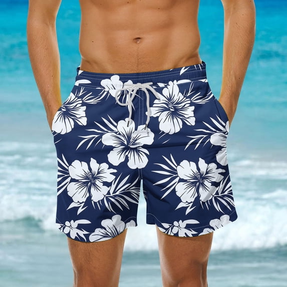 Viluyesy Mens Swim Trunks, Quick Dry Drawstring Hawaiian Graphic Beach Sports Board Shorts with Pockets Multicolor 3XL