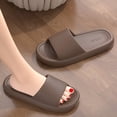 thumbnail image 1 of Viluyesy Mens and Womens Slide Slippers, Lightweight Cloud Sandals Comfort Soft Sole Anti-Slip Bedroom Shower Slippers Coffee, 1 of 7