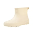 thumbnail image 1 of Viluyesy Mid Calf Rain Boots for Womens, Waterproof Anti-Slip Lightweight Rubber Outdoor Rainboots Beige US8.5, 1 of 9