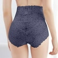 thumbnail image 1 of Viluyesy Panties for Womens, High Waist Solid Color Lace Breathable Comfy Tummy Control Briefs Blue 3XL, 1 of 4