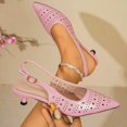 thumbnail image 1 of Viluyesy Pumps for Women Pointed Toe Slingback Kitten Heel Comfortable Dress Work Shoes Casual Walking Pink Size 5.5, 1 of 9
