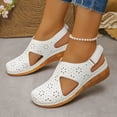 thumbnail image 1 of Viluyesy Sandals for Womens, Closed Toe Arch Support Hollow Out 2026 Soft Sole Casual Comfort Shoes White US6.5, 1 of 5