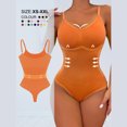 thumbnail image 1 of Viluyesy Shapewear for Womens, High Support Seamless Slim Fit Tummy Control Compression Comfort Thong Bodysuit Orange 2XL, 1 of 5