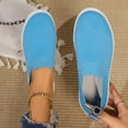 thumbnail image 1 of Viluyesy Slip-On Sneaker for Womens, Round Top Soft Sole Mesh Breathable Fashion Flat Shoes Blue US7.5, 1 of 8