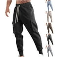 thumbnail image 1 of Viluyesy Sweatpants for Men High Waist with Drawstring Side Pockets Casual Fashion Mens Fall and Winter Outfits Dark Gray Size 2XL, 1 of 5