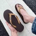 thumbnail image 1 of Viluyesy Teens and Mens Flip Flops, Comfortable Non-Slip Casual Spring Summer Beach Slide Slippers Brown, 1 of 9