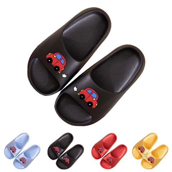 Viluyesy Unisex Children's Reversible Summer Slippers – Fashionable Casual Indoor Bathroom Footwear with Thickened Sole and Dual-Side Design Sky Blue Size 13 Little Kid