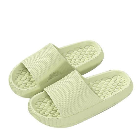 Viluyesy Slippers for Women and Men, House Slides Shower Sandal Soft Cushioned Sole Non Slip Bathroom House Slipper Green 5.5