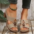 thumbnail image 1 of Viluyesy Women's Block Heels Sandals, Buckle Hollow Open Toe Slingback Casual Comfortable Slide Shoes White 6.5, 1 of 9