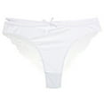 thumbnail image 1 of Viluyesy Women's Cheeky Briefs, Bow Stretch Thin Breathable Sexy Lace Thong Hipster Panties White 2XL, 1 of 3