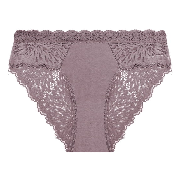 Viluyesy Women's Lace Cheeky Panties, Sexy Breathable Elastic Waist Stretch Hipsters Briefs Khaki M