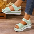 thumbnail image 1 of Viluyesy Women's Platform Sandals, Comfortable Breathable Wide Width Peep Toe Thick Sole Casual Roman Shoes Green 5.5, 1 of 9