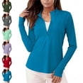 thumbnail image 1 of Viluyesy Women's UV Protection Long Sleeve Tops UPF 50+ Sun Protection Quarter Zip Shirts Lightweight Quick Dry for Golf Hiking Workout Daily Outdoor Wear, 1 of 9