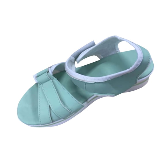 Viluyesy Women's Wedge Sandals, Soft Sole Ankle Strap Super Breathable Comfortable Casual Shoes Green